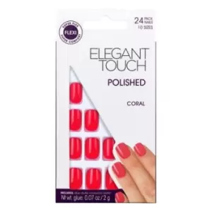 Image of Elegant Touch Core Colour Nails With Glue Almond Matcha Latte 24 U