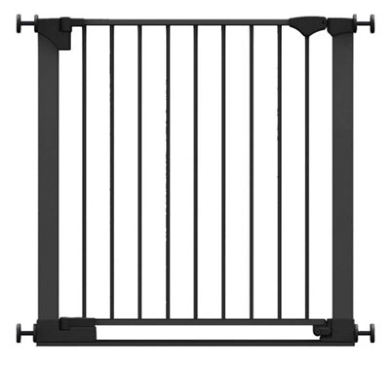 Image of Safetots Safestep Gate, Black, 82Cm - 89Cm, Extra Low Walkthough, 67Cm Extra Wide Doorway, One Piece Extra Wide Baby Gate