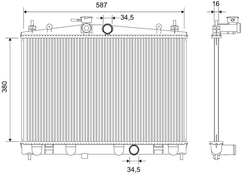 Image of Engine radiator VALEO 701762