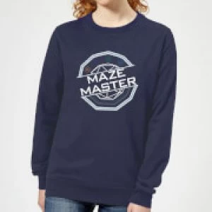 Image of Crystal Maze Maze Master Womens Sweatshirt - Navy - L