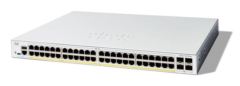 Image of Cisco Cisco Catalyst 1200-48P-4X Smart Switch, 48 Port GE, PoE, 4x10GE SFP+, Limited Lifetime Protection (C1200-48P-4X) C1200-48P-4X