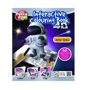 Image of Pukka Fun Interactive Colouring Book 4D Outer Space 8424-FUN