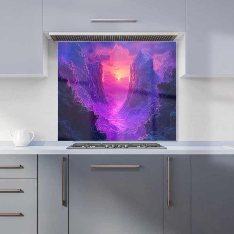Image of Designer Kitchen Splashbacks Elena Sable: 00054 Kitchen Splashback Size: 600mm x 750mm Multicolor Unisex 600mm x 750mm