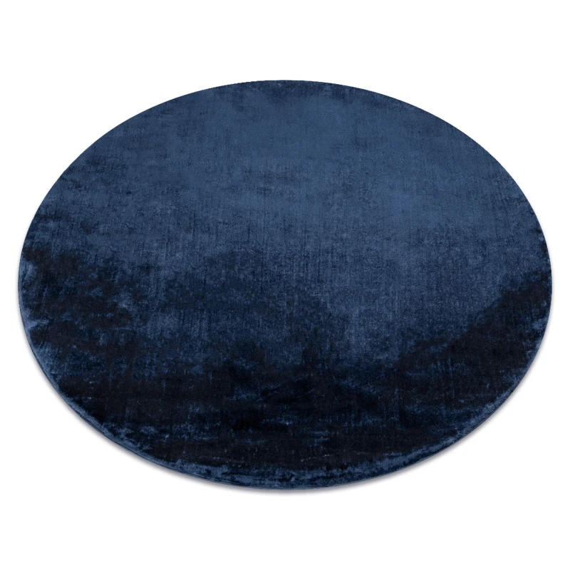 Image of RugsX Visco Rug in Blue Size: 120cm diameter Blue Unisex 120cm diameter
