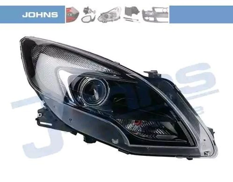 Image of JOHNS 55 73 10 Headlights HIR2, Right, with motor for headlamp levelling Headlight (259)