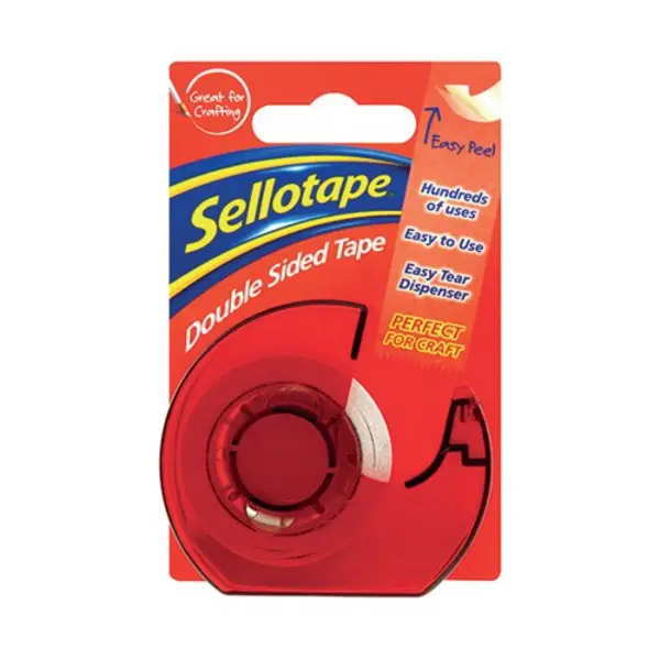 image of Sellotape Sellotape Double Sided Tape and Dispenser 15mm x 5m 1766008 1766008