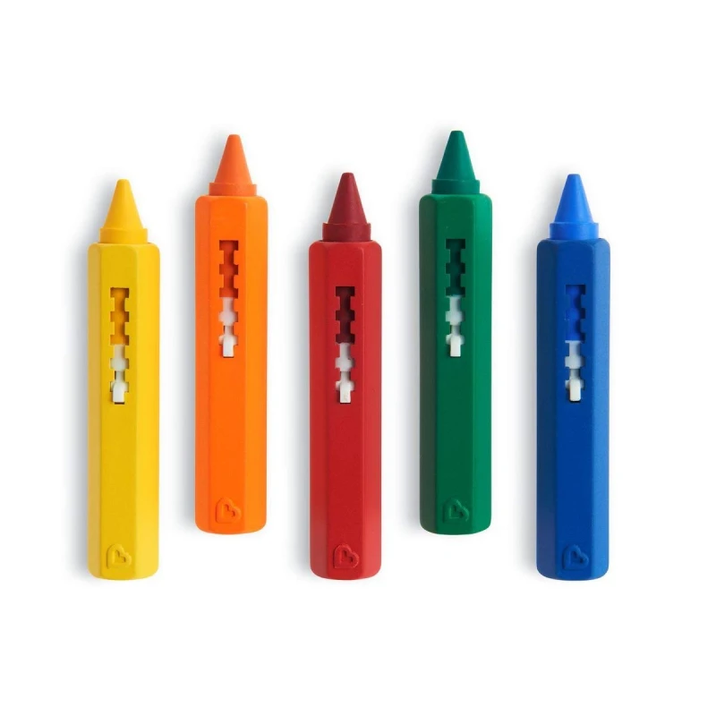 Image of Munchkin Bath Time Toy Crayons - Multi-Coloured Pack of 5