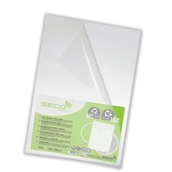 image of Stewart Superior Eco Cut Flush Folder Clear Pack of 100 LSF-CL