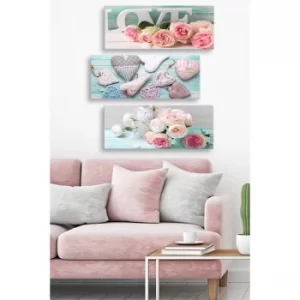 Image of MDF0062 Multicolor Decorative MDF Painting (3 Pieces)