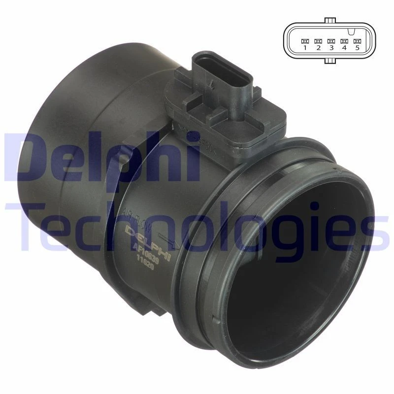 Image of DELPHI Mass air flow sensor DELPHI AF10639-12B1