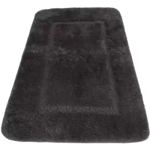 image of Mayfair Cashmere Touch Ultimate Microfibre Bath Mat (50x80cm) (Charcoal) - Charcoal