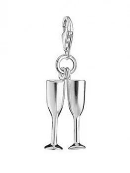 image of Thomas Sabo Charm Club Champagne Flutes Charm, One Colour, Women