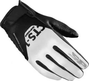 Image of Spidi CTS-1 Ladies Motorcycle Gloves, black-white, Size M for Women, black-white, Size M for Women