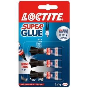 Loctite Super Glue Mini Trio 3 Pack