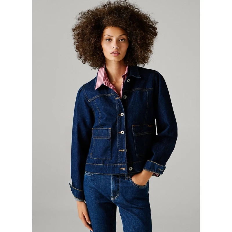 Image of Pepe Jeans Denim Jacket Untreated Denim Cotton S