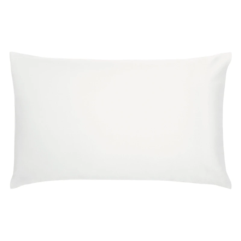 Image of Bedeck of Belfast Cotton Plain Dye Pillowcase Pair - White White Standard