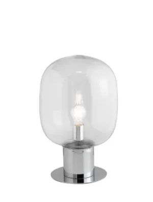 image of FELLINL Globe Table Lamp Chrome 18x30cm