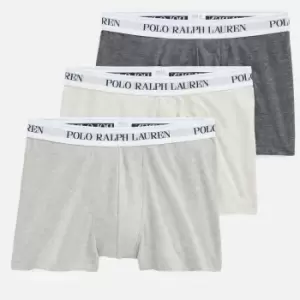 image of Polo Ralph Lauren Mens 3 Pack Trunk Boxer Shorts - Andover Heather/Light Sport Heather/Charcoal Heather - L