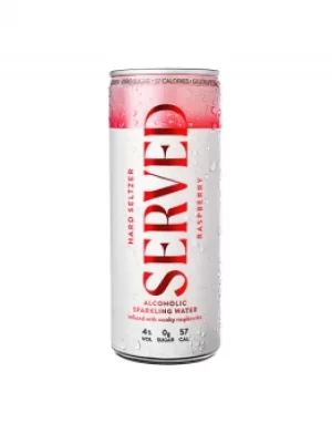 Image of Served Hard Seltzer Served Raspberry Hard Seltzer 250ml (Case of 12) (2 minimum)