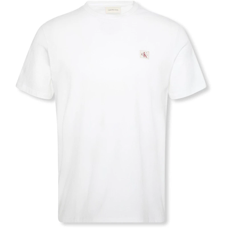 Image of Calvin Klein Jeans Mens CKJ Woven Box Regular Fit T-Shirt White YAF male S