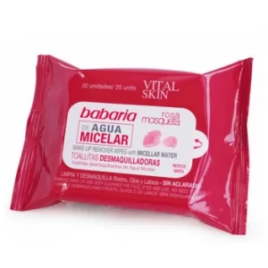 image of Babaria Vital Skin Make-Up Remover Wipes With Micellar Water Pack 20units