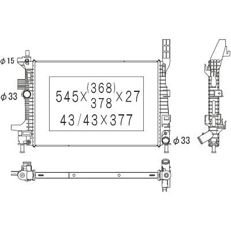 Image of Engine radiator DIEDERICHS DCM2101