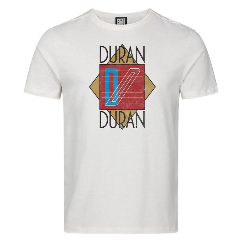 Image of Amplified Mens Duran Duran Logo T-Shirt in White Size: Large White Male L