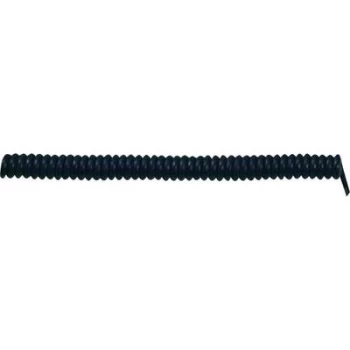 Image of LAPP 73222339 Spiral cable X05VVH8-F 500 mm / 1500 mm 3 G 0.75 mm² Black