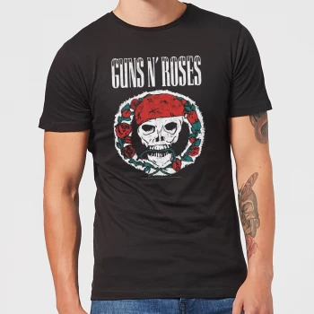 Image of Guns N Roses Circle Skull Mens T-Shirt - Black - 3XL - Black