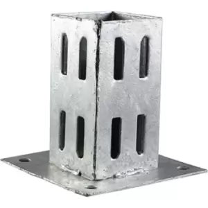 image of Bolt Down Fence Post Shoe Galvanised 100mm