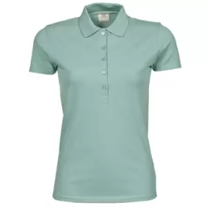 image of Tee Jays Womens/Ladies Luxury Stretch Short Sleeve Polo Shirt (S) (Dusty Green)