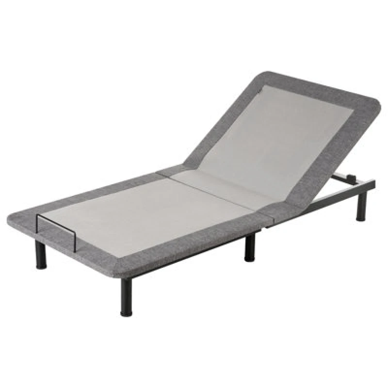 Image of Beliani Electric Adjustable Bed Base Brunoy 90 X 200 Cm (Eu Single) Grey