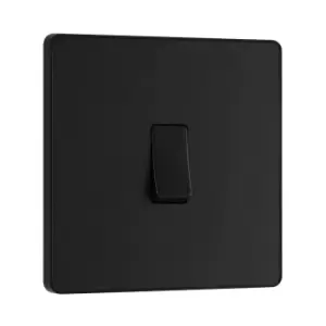 BG Evolve Matt Black Single Intermediate Light Switch 20A 16Ax - PCDMB13B - main image