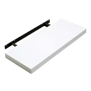 image of Hudson 60cm wide floating shelf kit, - gloss white