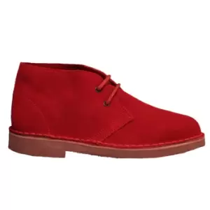 Image of Roamers Mens Real Suede Unlined Desert Boots (6 UK) (Red)