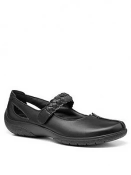 image of Hotter Shake Flat Shoes - Black, Size 3, Women