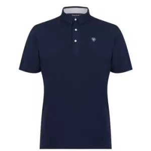Image of Ariat Medal Short Sleeve Polo Shirt Mens - Blue