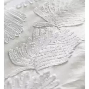 Image of Portfolio Fairmont Double Duvet Cover Set White Feather Textured Bedding - White