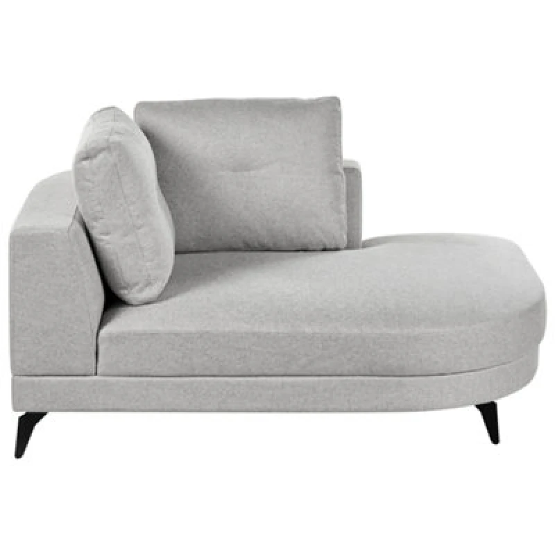 Image of Beliani Chaise Longue MARUM Faux Linen Grey 672180