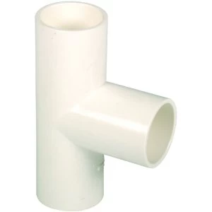 Wickes Overflow 90 Deg Tee - 22mm Pack of 2