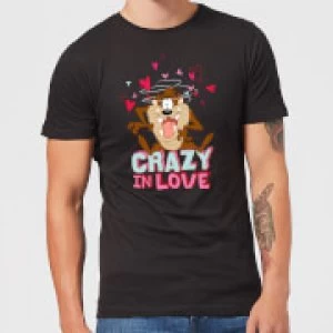 Image of Looney Tunes Crazy In Love Taz Mens T-Shirt - Black