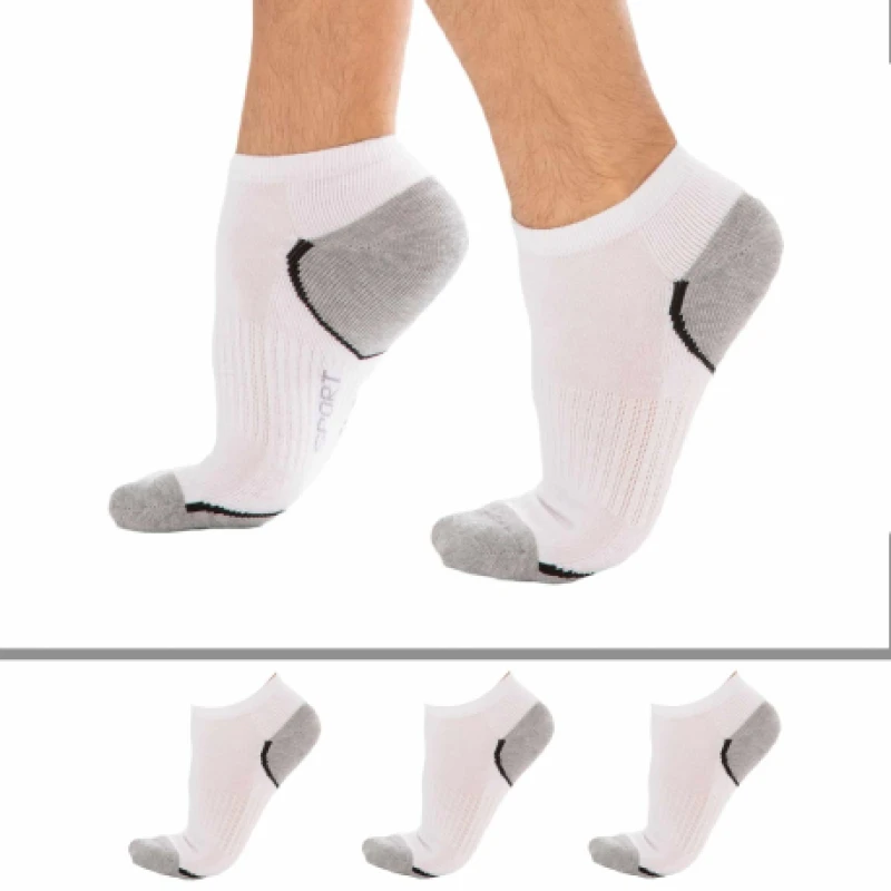 Image of DIM 3 Pack Sport Socks - White 43/46