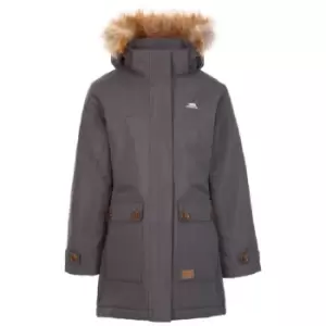 Image of Trespass Girls Rhoda Waterproof Jacket (9-10 Years) (Dark Grey)