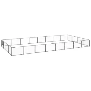 Image of Vidaxl Dog Kennel Black 32 M Steel
