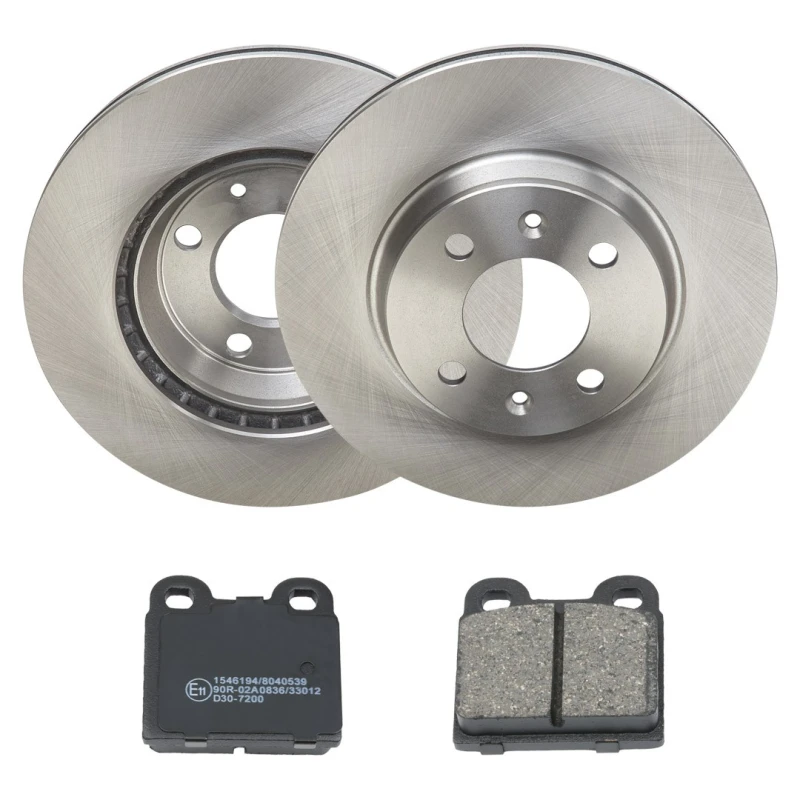 Image of RIDEX 3405B1966 Brake disc and pads set Front Axle, Brake Disc Type: internally vented Brake Set,disc brakes (3405)