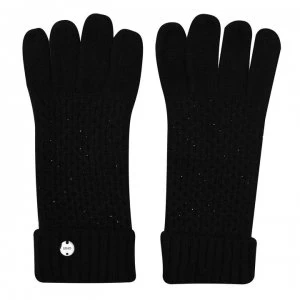 image of Liu Jo Liu Strass Gloves Womens - Black 2222