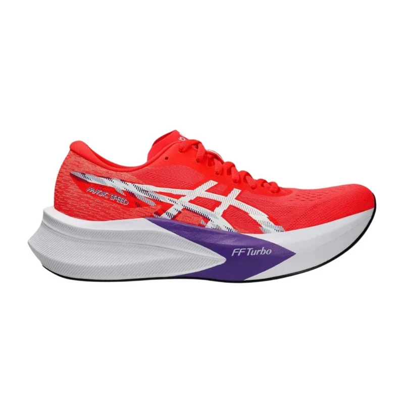 Image of Womens Asics Magic Speed 4 Red White AW25 Shoes, Size 38 - EUR