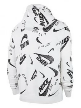 Image of Nike Nsw Club Graphic Hoodie - White