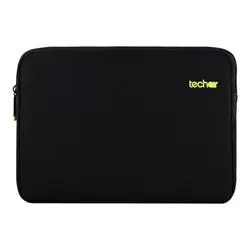 image of Techair 15.6 Black Slip Case With Yellow Lining