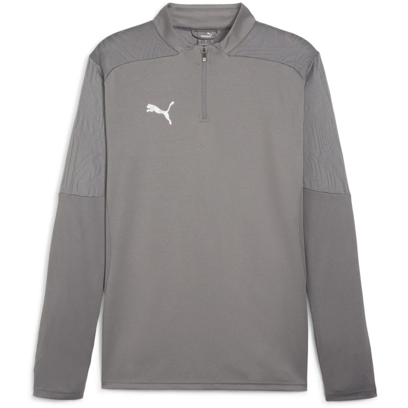 Image of Puma Mens Teamfinal Training 1/4-Zip Fleece Cast Iron/Silv male 3XL
